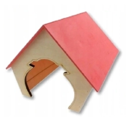 DREWNIANY DOMEK dla świnki morskiej (kawii domowej) 22cm P32